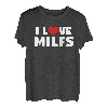I Love Heart Milfs And Mature, sexy Frauen T-Shirt