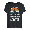 Introverted But Willing To Discuss Cats, lustige Katze Retro T-Shirt