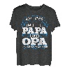 Herren Ich Habe Zwei Titel Papa und Opa Vatertag Stiefpapa T-Shirt