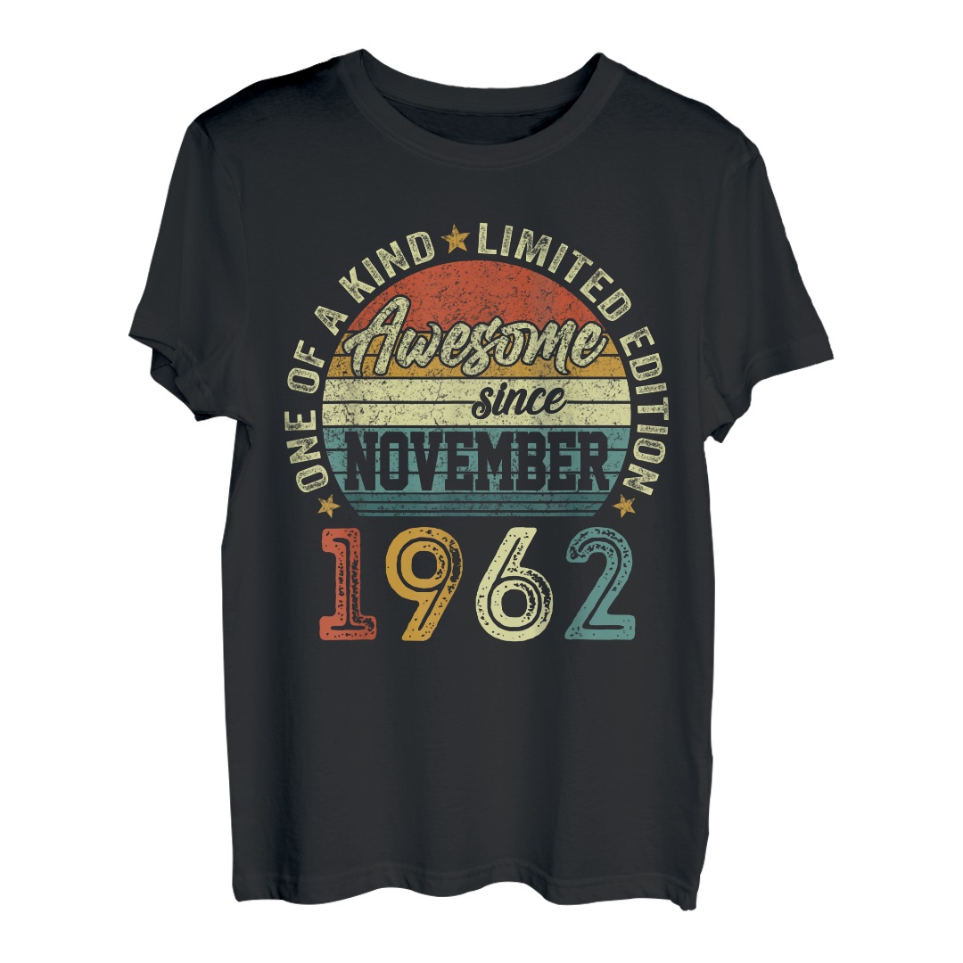 November 1962 Lustige Geschenke 60. Geburtstag Mann Frau T-Shirt