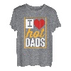 I Heart Hot Dads Red Heart Love DILFs Summer T-Shirt