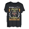 Herren Zwei Titel Papa und Jäger Jagd Vater T-Shirt