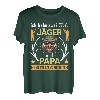 Herren Zwei Titel Papa und Jäger Jagd Vater T-Shirt