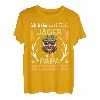 Herren Zwei Titel Papa und Jäger Jagd Vater T-Shirt