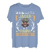 Herren Zwei Titel Papa und Jäger Jagd Vater T-Shirt