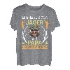 Herren Zwei Titel Papa und Jäger Jagd Vater T-Shirt