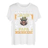Herren Zwei Titel Papa und Jäger Jagd Vater T-Shirt