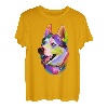 Husky buntes Pop Art Porträt für Hundebesitzer Chukcha Sibe T-Shirt
