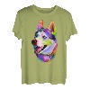 Husky buntes Pop Art Porträt für Hundebesitzer Chukcha Sibe T-Shirt