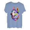 Husky buntes Pop Art Porträt für Hundebesitzer Chukcha Sibe T-Shirt