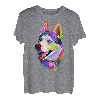Husky buntes Pop Art Porträt für Hundebesitzer Chukcha Sibe T-Shirt