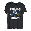 Finland steht mit Ukraine Ukrainische Flaggen-T-Shirts T-Shirt
