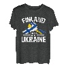 Finland steht mit Ukraine Ukrainische Flaggen-T-Shirts T-Shirt