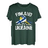 Finland steht mit Ukraine Ukrainische Flaggen-T-Shirts T-Shirt