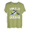 Finland steht mit Ukraine Ukrainische Flaggen-T-Shirts T-Shirt