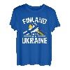 Finland steht mit Ukraine Ukrainische Flaggen-T-Shirts T-Shirt