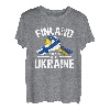 Finland steht mit Ukraine Ukrainische Flaggen-T-Shirts T-Shirt