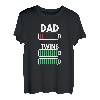Papa Vater Sohn Tochter Zwillinge Twins Geburt Geschenk T-Shirt