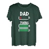 Papa Vater Sohn Tochter Zwillinge Twins Geburt Geschenk T-Shirt
