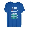 Papa Vater Sohn Tochter Zwillinge Twins Geburt Geschenk T-Shirt