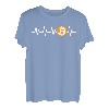 Herzschlag BTC Bitcoin EKG Puls Krypto Kryptowährung T-Shirt