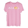 Herzschlag BTC Bitcoin EKG Puls Krypto Kryptowährung T-Shirt