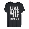 Level 40 Unlocked T-Shirt Video Gamer 40 Geburtstag Shirt T-Shirt