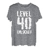 Level 40 Unlocked T-Shirt Video Gamer 40 Geburtstag Shirt T-Shirt