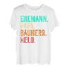 Herren Bauherr Papa Ehemann Vater Vatertag Hausbau Bauleiter T-Shirt