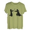 Silhouette Kendo Aikido Japan Martial Arts Schwertkämpfer Fan T-Shirt