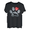 Deutscher Schäferhund Pfoten Hundeliebhaber Rotes Herz T-Shirt