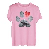 Deutscher Schäferhund Pfoten Hundeliebhaber Rotes Herz T-Shirt