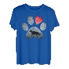 Deutscher Schäferhund Pfoten Hundeliebhaber Rotes Herz T-Shirt