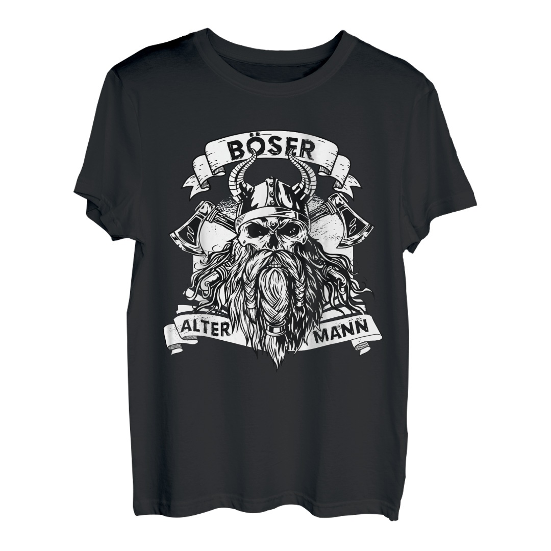 Herren Böser Alter Mann T-Shirt