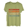 Herren Retro bester Papa von 4 Töchtern Vater von vier Mädchen T-Shirt