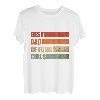 Herren Retro bester Papa von 4 Töchtern Vater von vier Mädchen T-Shirt