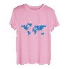 Weltkarte Flugzeug Flugverkehr Fluglotse Fluglotsin Geschenk T-Shirt