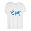 Weltkarte Flugzeug Flugverkehr Fluglotse Fluglotsin Geschenk T-Shirt