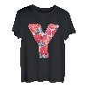 Buchstabe Y Alphabet Vorname Konsonant Blume Garten Geschenk T-Shirt
