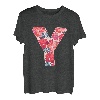 Buchstabe Y Alphabet Vorname Konsonant Blume Garten Geschenk T-Shirt