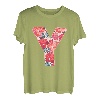 Buchstabe Y Alphabet Vorname Konsonant Blume Garten Geschenk T-Shirt
