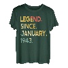 80 Jahre alte Legende seit Januar 1943 80. Geburtstag T-Shirt