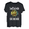 Herren Vatertag Tshirt Vater Papa Ich habe zwei Titel Dad und Gamer T-Shirt