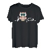 Eule Herzschlag Hemd Tier für Kind/Frauen/Männer Geschenk T-Shirt