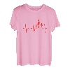 Papa Zwei Kinder Sohn Tochter Herzschlag Vatertag T-Shirt