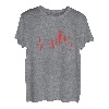 Papa Zwei Kinder Sohn Tochter Herzschlag Vatertag T-Shirt