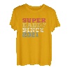 Herren Super Daddy since 2021 Papa Vater Vatertag Retro T-Shirt