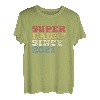 Herren Super Daddy since 2021 Papa Vater Vatertag Retro T-Shirt