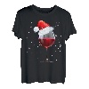 Weihnachtliches Weinhemd - Glas des Rotweins Nikolausmütze T-Shirt