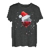 Weihnachtliches Weinhemd - Glas des Rotweins Nikolausmütze T-Shirt